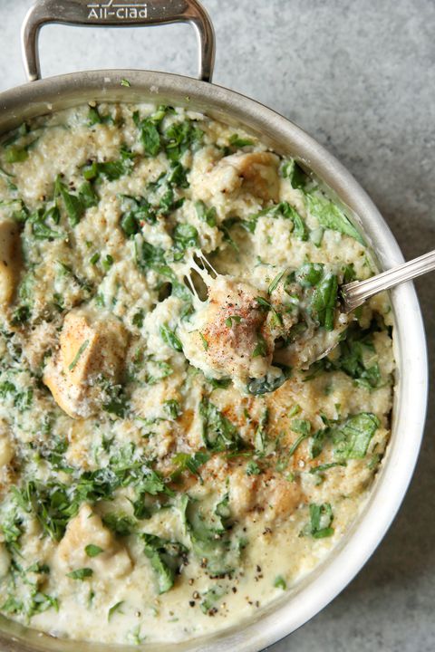 kremsi Cheddar Quinoa with Chicken and Spinach Recipe