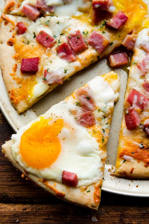 Ham Egg & Cheese Breakfast Pizza Vertical