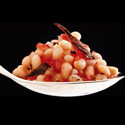 Vit Bean Salad with Tomatoes & Crisped Sage