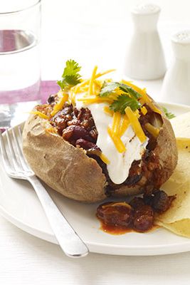 toto meaty chili concoction is a classic, and a breeze once you learn how to pull it off using the slow cooker.Recipe: Potatoes with Chili Con Carne