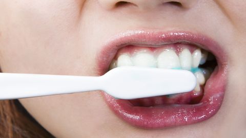 Ta a toothpaste break and try brushing with this common ingredient. Baking soda is a base, like bleach, notes Dr. Messina, and the 