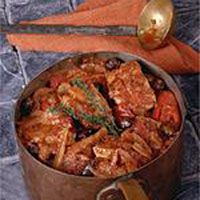  uncomplicated red wine makes a fine accompaniment to the hearty flavors of onion, garlic, fennel, and olives in this stew.