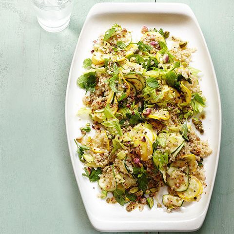 Poletje Squash Salad with Herbs and Quinoa