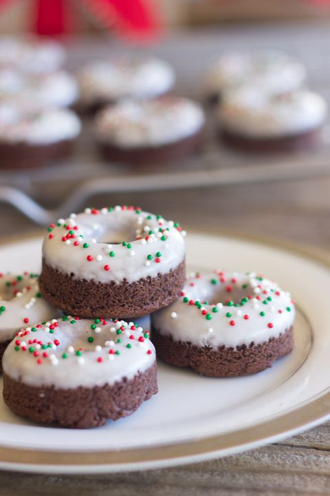 mini iced chocolate donut cookies