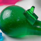 Manhattan artist Brendan Berg had the bright idea to use Jell-O in his sculpture class; this jiggly green lightbulb is the result.