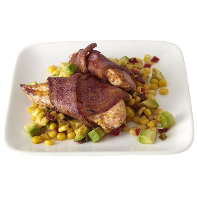 Bacon-Wrapped Chicken with Chipotle Corn Salsa