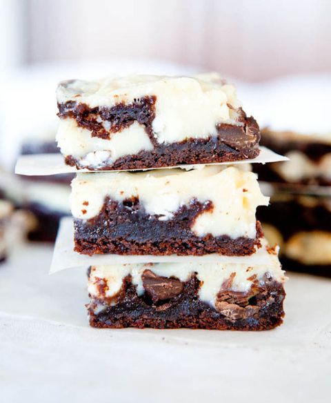 biely and dark chocolate cream cheese cake bars