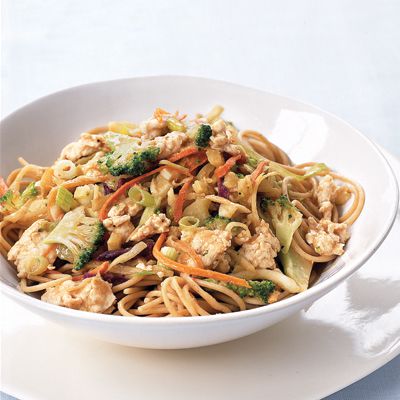 spaghetti with szechuan chicken