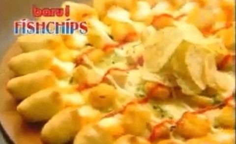Pizza Hut Indonesia Fish n Chips Pizza
