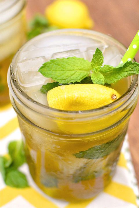 หวาน Tea Vodka-Lemonade Mojitos