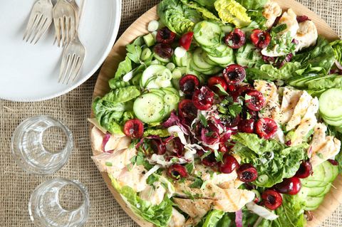 Izgara Chicken Salad with Cherry-Balsamic Vinaigrette Recipe