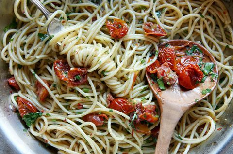 Pečené špagety z paradajok