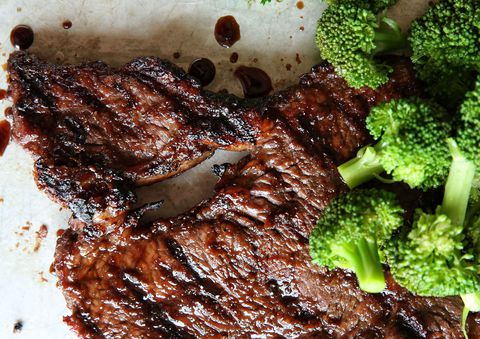 มองโกเลีย Glazed Steak with Broccoli Recipe