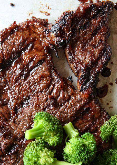 มองโกเลีย Glazed Steak with Broccoli Recipe