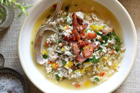ไก่งวง and Rice Vegetable Soup Recipe