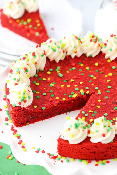 červená Velvet Cookie Cake Recipe