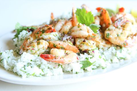 Salsa Verde Shrimp with Cilantro Rice Horizontal