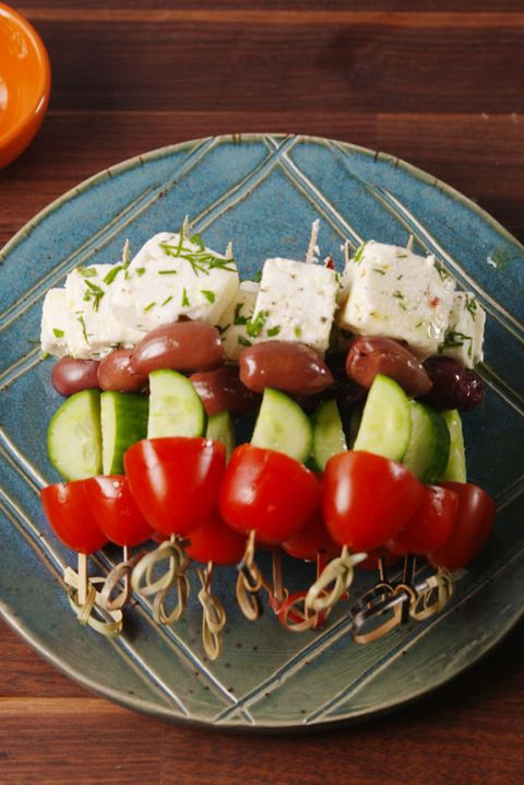 กรีก Salad Skewers