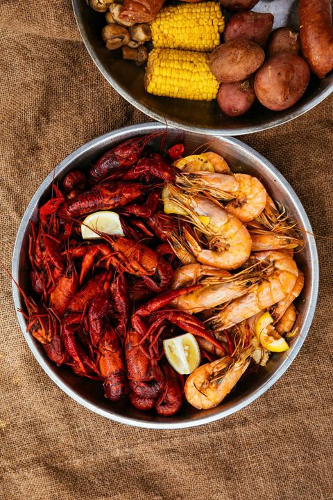 Kerevides and Shrimp Boil at Bevi Seafood Company Beauty