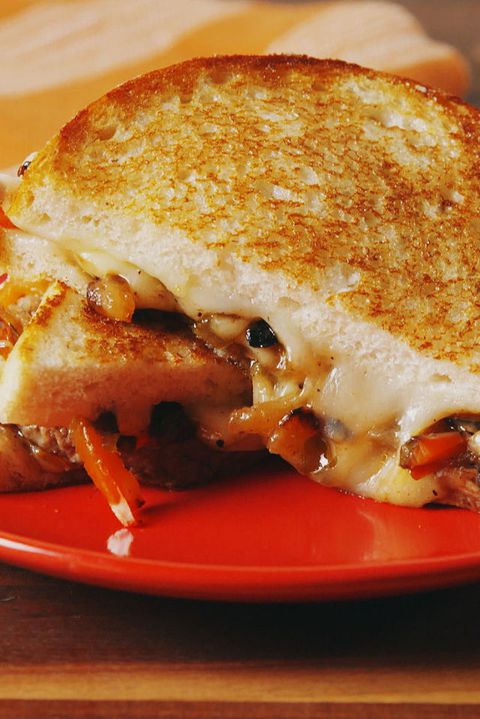 Cheesesteak Grilled Cheese Vertical