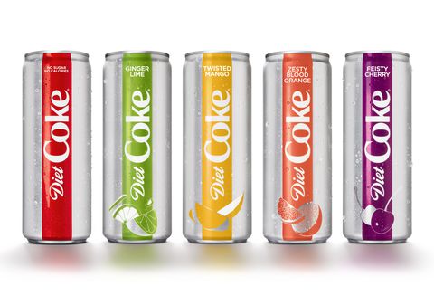 Diet Coke lanserade fyra nya smaker och ändrade sin ikoniska soda Can