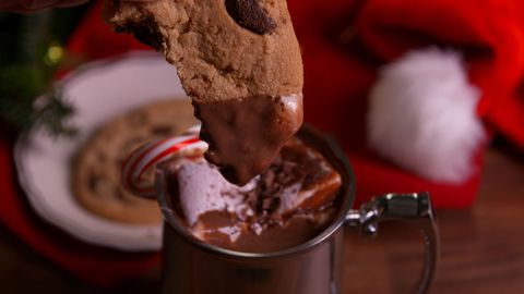 Santa Clause-inspired hot cocoa