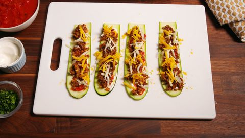 Zucchini Taco Roll-Ups Slices Horizontal