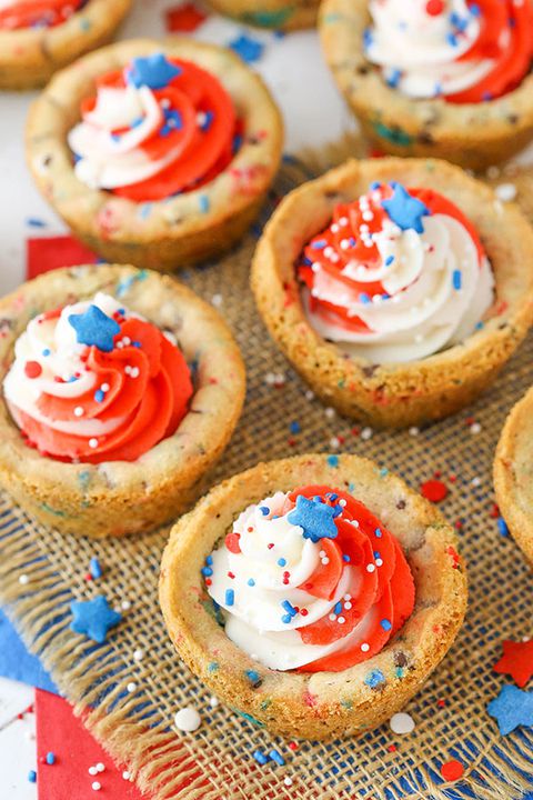 juli 4th Cookie Cupcakes