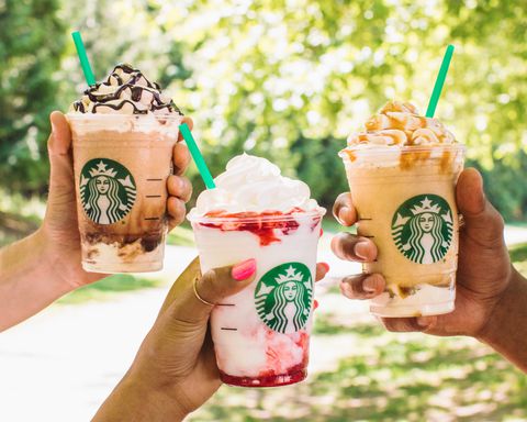 Få en Starbucks Frappuccino idag för halvvägs under Happy Hour!